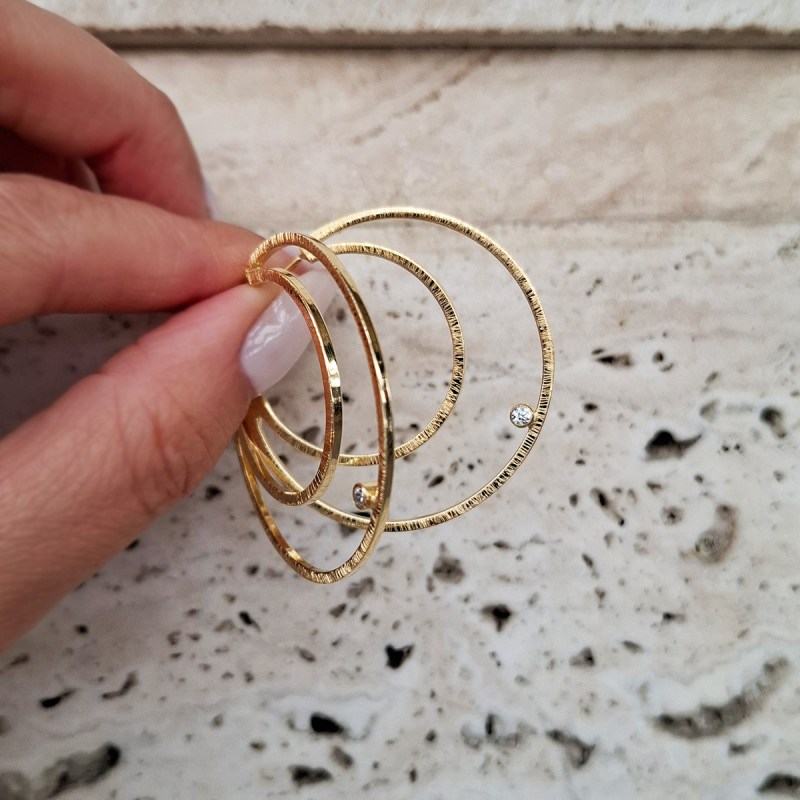 double hoops earrings